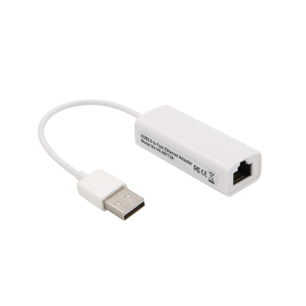 Адаптер - переходник USB2.0 - RJ45 (LAN) до 100 Мбит/с, белый