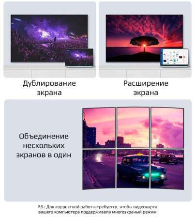 Кабель DisplayPort v1.4 (DP1.4) - 8K 60Гц / 4K 144Гц / 2K 165Гц, поддержка HDR, 32.4 Гбит/с, 0.5 метра, в оплетке, серый