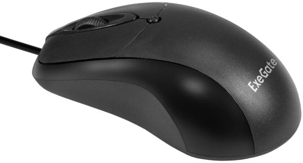 Мышь проводная оптическая ExeGate Professional Standard B100L, 1000dpi, 3D, 3 кн. 1кол, 2м, черный