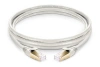 Сетевой кабель RJ45 - витая пара - патчкорд FTP CAT-7 10 Гбит/с POE, бескислородная медь, двойное экранирование, 1 метр, белый