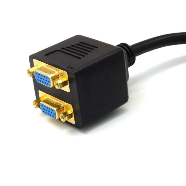 Адаптер - разветвитель - сплиттер 1×2 VGA, пассивный, черный