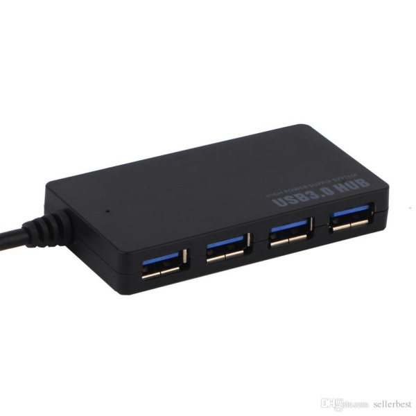 Хаб - концентратор USB3.0 - 4х USB3.0, черный