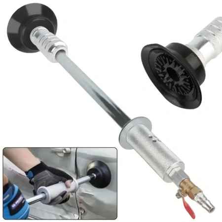 Обратный молоток пневмотический - вакуумный инструмент для беспокрасочного удаления и вытягивания вмятин на кузове автомобиля, 3 сильные присоски