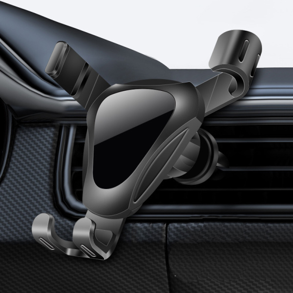 Автомобильный гравитационный держатель для телефона MOD02 на воздуховод (дефлектор), черный