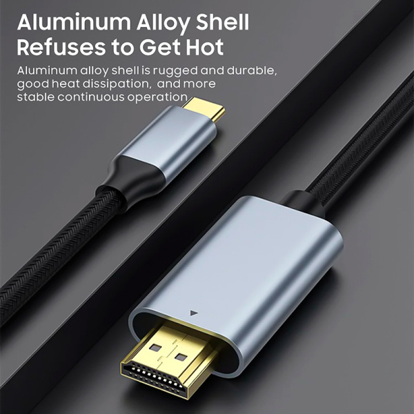 Кабель USB3.1 Type-C - HDMI, UltraHD 8K60Hz, 2 метра, черный