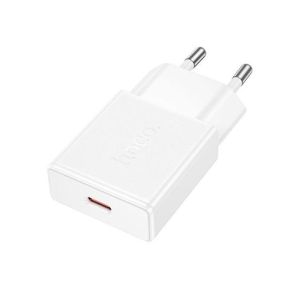 Зарядное устройство сетевое - блок питания HOCO N72, USB Type-C PD20W, ультратонкий, белый