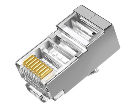 Коннектор RJ45 CAT-6, экранированный, комплект 50 шт