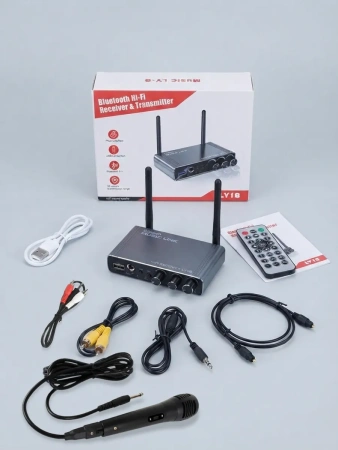 Караоке-система Аудио адаптер Hi-Fi LY18, микрофон проводной YS-102 с кабелем XLR - jack 6,35 мм