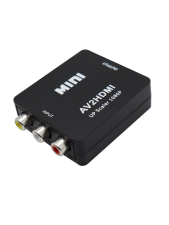 Адаптер - переходник RCA (AV) на HDMI, черный