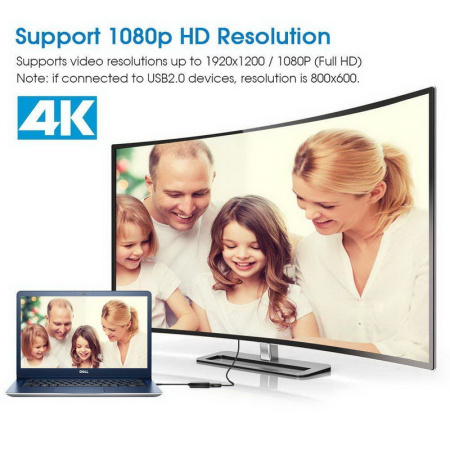 Адаптер - переходник USB3.0 - VGA, черный