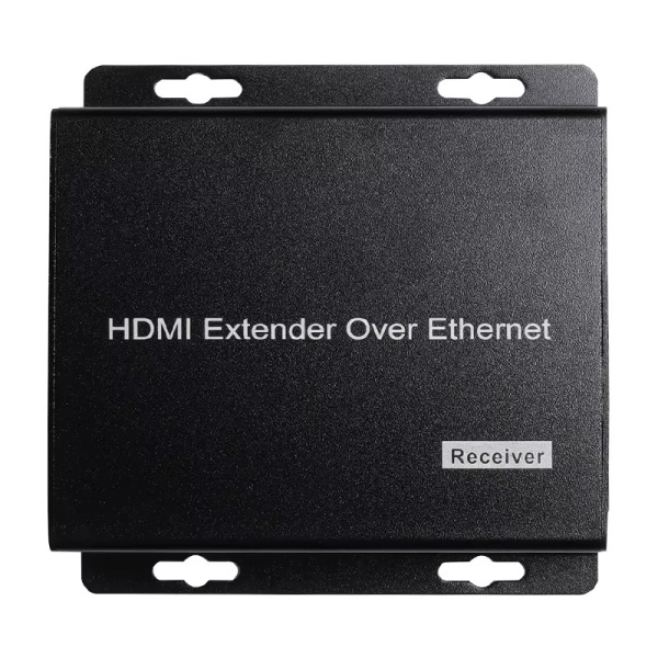 Приемник - удлинитель сигнала HDMI по витой паре RJ45 (LAN) до 200 метров UltraHD 4K, поддержка IP, черный