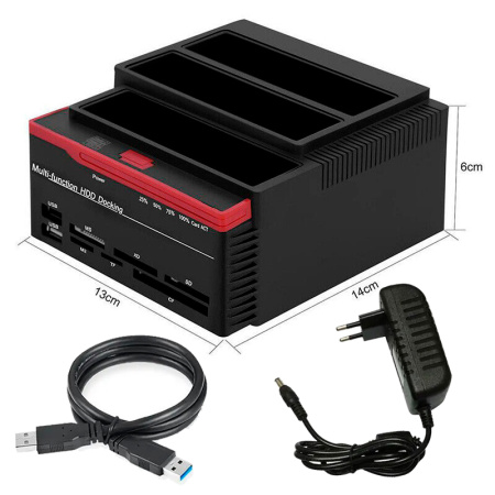 Док-станция - адаптер для жестких дисков USB3.0 - IDE/2xSATA, model 893U3