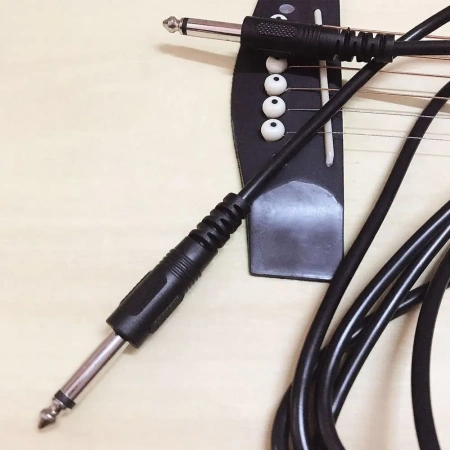 Кабель jack 6.35mm (AUX), папа-папа, 3 метра, черный