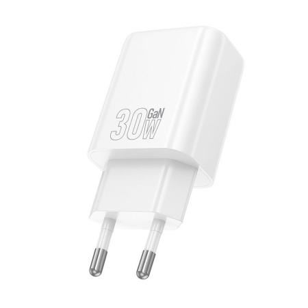 Зарядное устройство сетевое - блок питания HOCO N63, USB Type-C PD30W + USB QC3.0, белый
