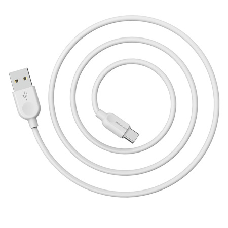 Зарядный USB дата кабель BOROFONE BX14 Type-C, 3.0A, 3м, белый