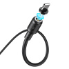 Зарядный магнитный USB дата кабель HOCO X52 Lightning, 2.4A, 1м, черный