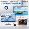 Внешняя видеокарта USB-C - 2х HDMI 4K 60Гц для двух мониторов, PD + jack 3.5мм