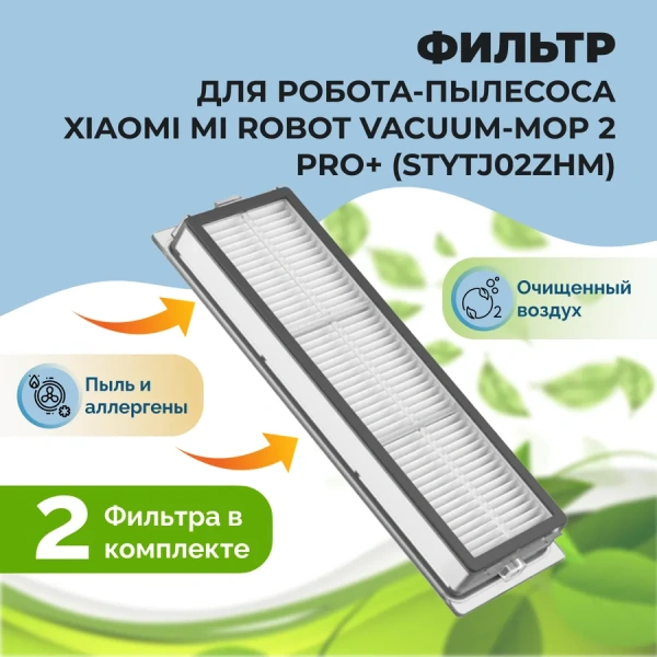 Фильтры для робота-пылесоса Dreame Xiaomi Mi Robot Vacuum-Mop 2 Pro+ (STYTJ02ZHM), 2 штуки