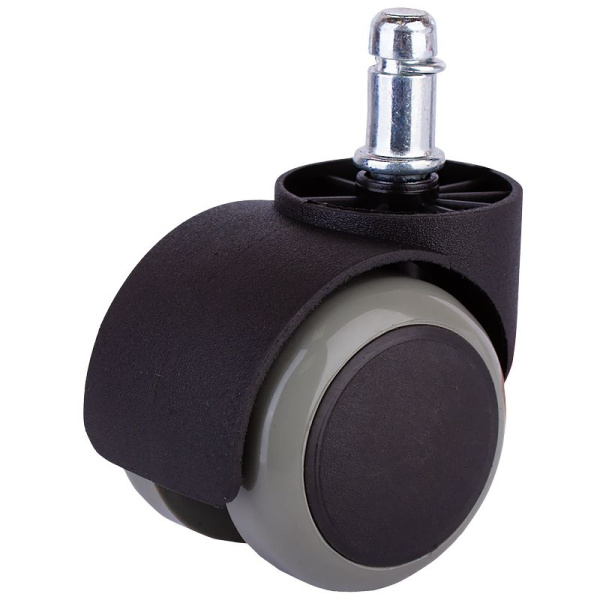 Мебельные прорезиненные колеса (Комплект 5шт.) для кресла на резьбе D11 (11*22 мм) / полиуретановые ролики для офисного стула