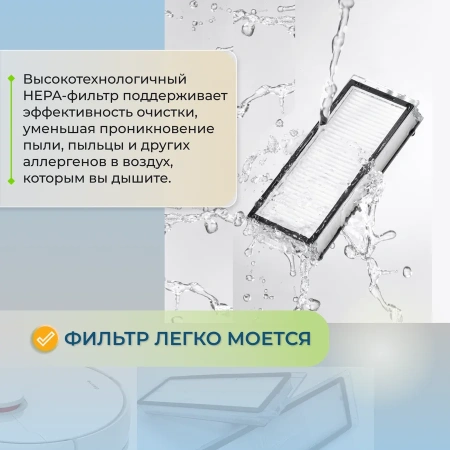 Фильтры для робота-пылесоса Roborock T8 Plus, 2 штуки