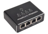 Cплиттер - разветвитель 1×4 RJ45 1000 Мбит/с, активный, черный