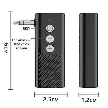 Аудио адаптер D28 приемник-передатчик (TX/RX) Bluetooth v5.3 - AUX 3.5мм, картридер TF, для дома и автомобиля, громкая связь (handsfree)
