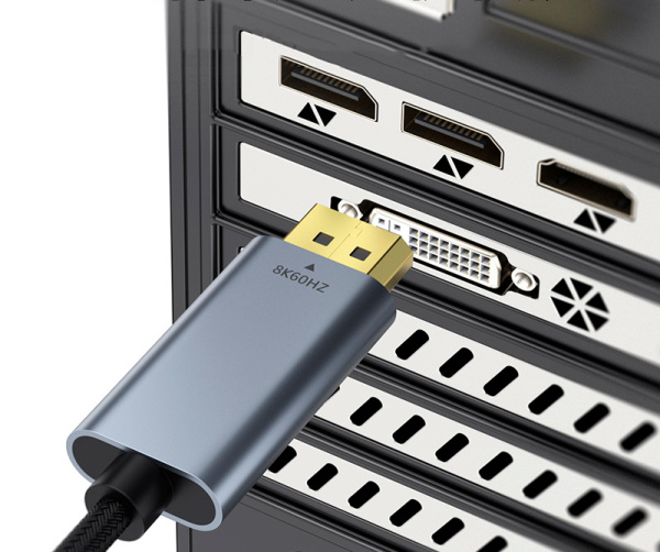 Кабель USB3.1 Type-C - DP, UltraHD 8K60Hz, 2 метра, черный