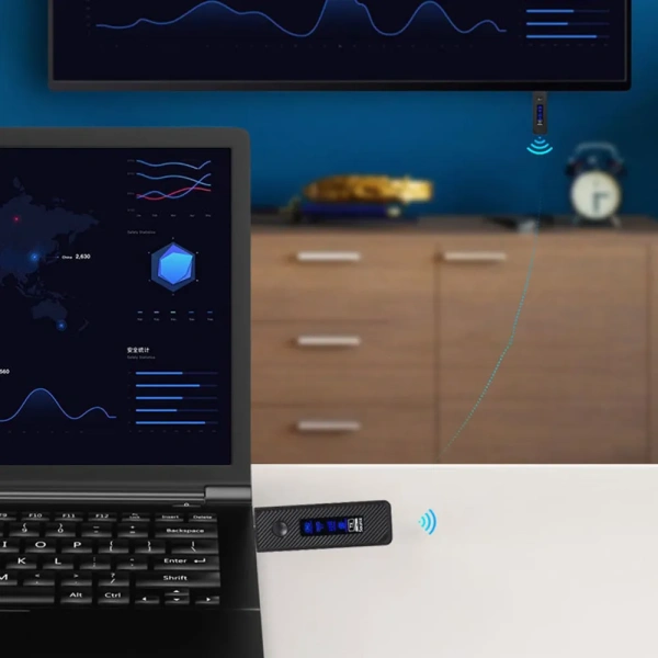 Удлинитель сигнала HDMI по Wi-Fi до 60 метров, активный, FullHD 1080p, комплект, черный