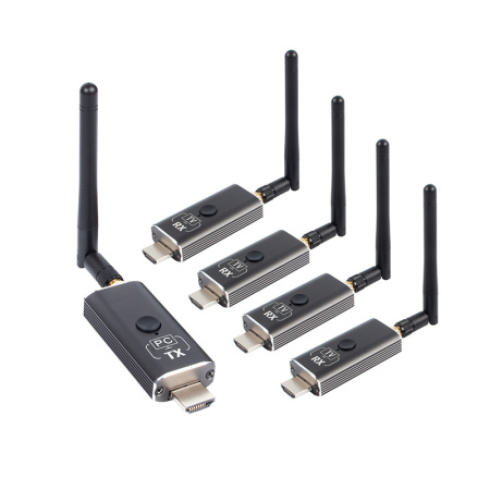 Приемник удлинителя сигнала HDMI v1.4 по Wi-Fi до 150 метров, FullHD 1080p, для проекторов / телевизоров / мониторов, алюминий