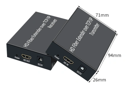Удлинитель сигнала HDMI по оптоволоконному кабелю SC до 20км, FullHD 1080p, поддержка TCP/IP, комплект