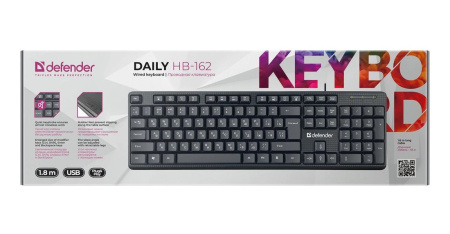 Клавиатура Defender Daily HB-162 45162, 1.8м, черный