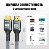 Кабель HDMI 2.2 - 16K 60Гц (DSC) / 8K 120Гц / 4K 240Гц, 96 Гбит/с, HDR, VRR, ARC/eARC, двойное экранирование, бескислородная медь, 3 метра