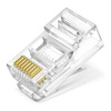 Коннектор RJ45 CAT-5E, пластик, прозрачный, комплект 100 шт