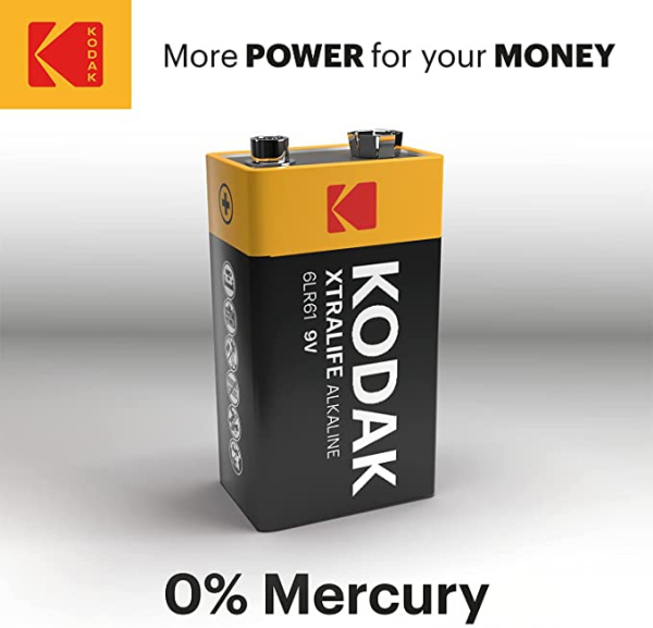 Батарейка - элемент питания KODAK Xtralife Alkaline Крона/9V/6LR61/1BP