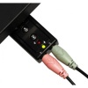 Звуковой адаптер - внешняя звуковая карта USB 3D 2.1/7.1-канальная, кнопки, черный