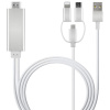 Кабель HDMI - MicroUSB - USB3.1 Type-C - Lightning для подключения смартфона к телевизору, 1,8 метра