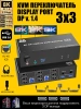 Адаптер – KVM-переключатель 3x3 HDMI 2.1 + DisplayPort 1.4 – 8K 60Гц / 4K 240Гц, USB3.0, jack 3.5мм + MIC, алюминий
