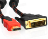 Кабель HDMI - DVI-D, папа-папа, 1,5 метра, в оплетке