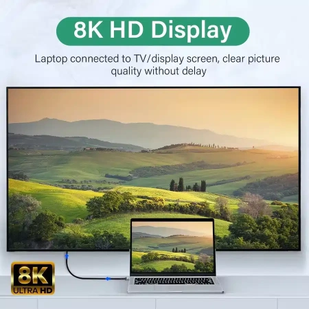 Кабель HDMI v2.1 Premium PRO UltraHD 8K 60Гц / 4K 120Гц, поддержка HDR, ARC, 48 Гбит/с, в оплетке, 1,8 метра