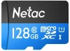 Карта памяти MicroSDXC 128GB Netac P500 Standard, класс 10, SD-адаптер
