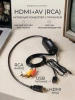 Кабель - переходник HDMI на RCA (AV) ver.01, черный