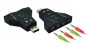 Звуковой адаптер - внешняя звуковая карта USB 3D DUAL 2.1/7.1-канальная, кнопки, черный