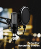 Аудио-кабель XLR (для микрофона, гитары, инструментов), M-F, black, 1 метр