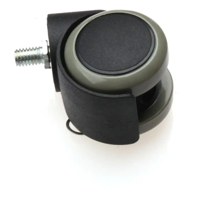 Мебельные прорезиненные колеса (Комплект 5шт.) для кресла на резьбе M10 (10*15 мм) / полиуретановые ролики для офисного стула