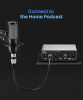 Аудио-кабель XLR (для микрофона, гитары, инструментов), M-F, black, 5 метров