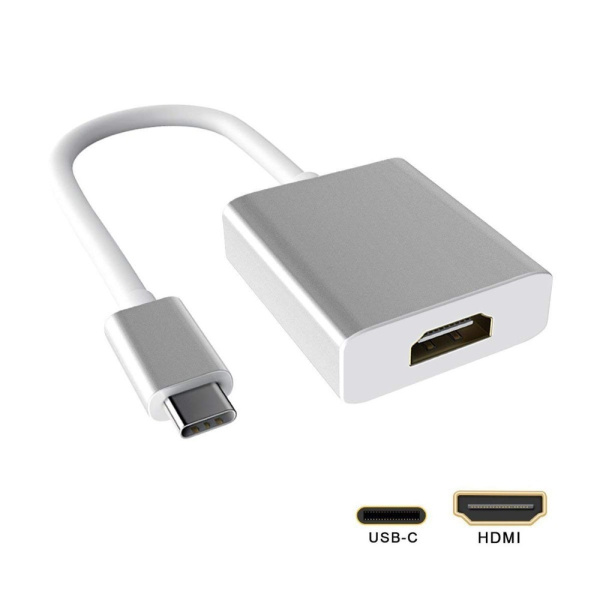 Адаптер - переходник USB 3.1 Type-C - HDMI, серебро