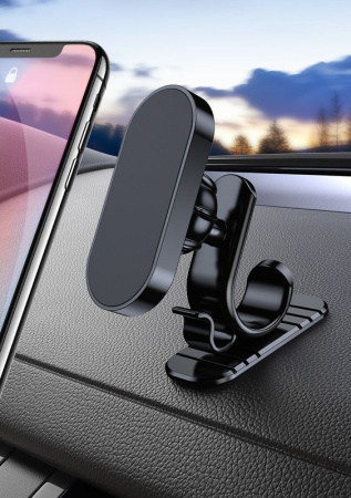 Автомобильный магнитный держатель для телефона на панель MOD06, черный