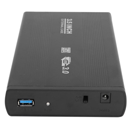 Внешний корпус - бокс SATA - USB3.0 для жесткого диска SSD/HDD 3.5”, алюминий, черный