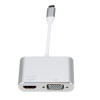 Адаптер - переходник USB3.1 Type-C - HDMI - VGA, серебро