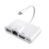 Адаптер - переходник Lightning на HDMI 1080p - LAN (RJ45 до 1000Мбит/с) - USB3.0 - Lightning (уценка)